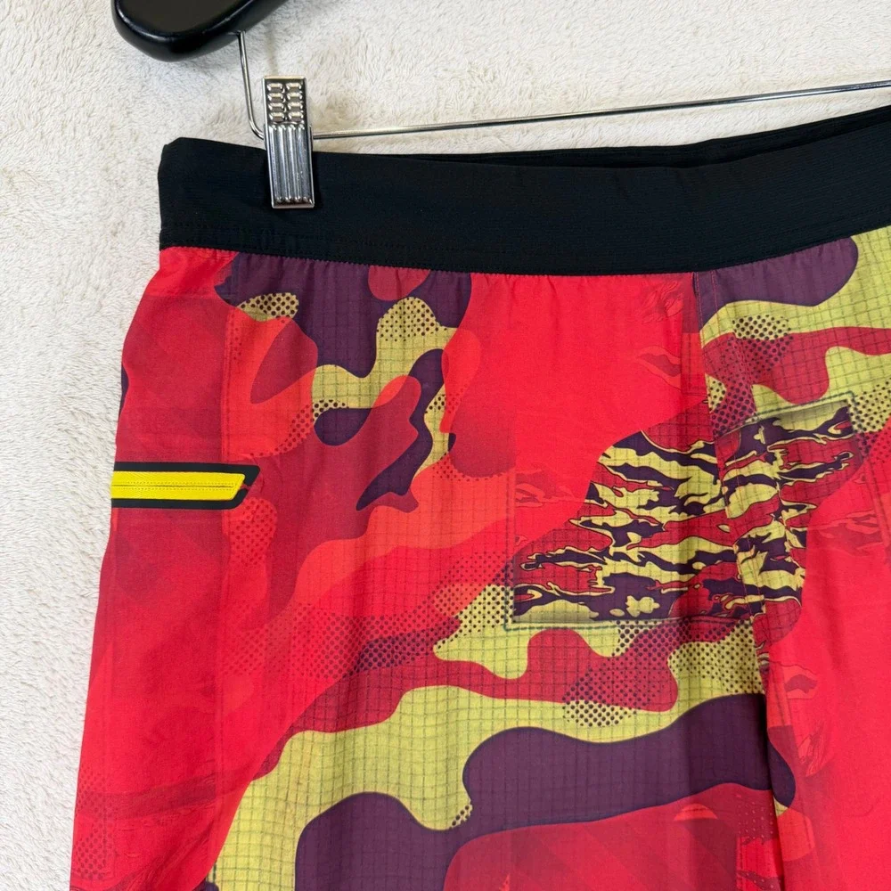 Reebok Super Nasty Speed CrossFit Training Gym Shorts Mens M Red Camo AJ1505